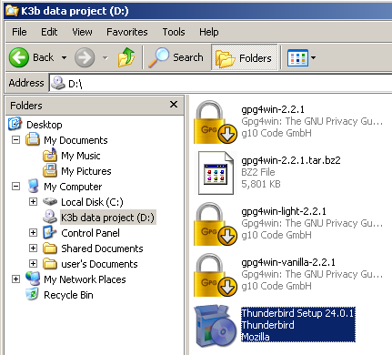 Run the Thunderbird installer