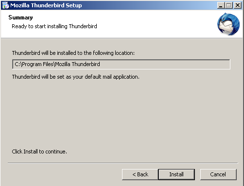 Thunderbird Summary Dialog