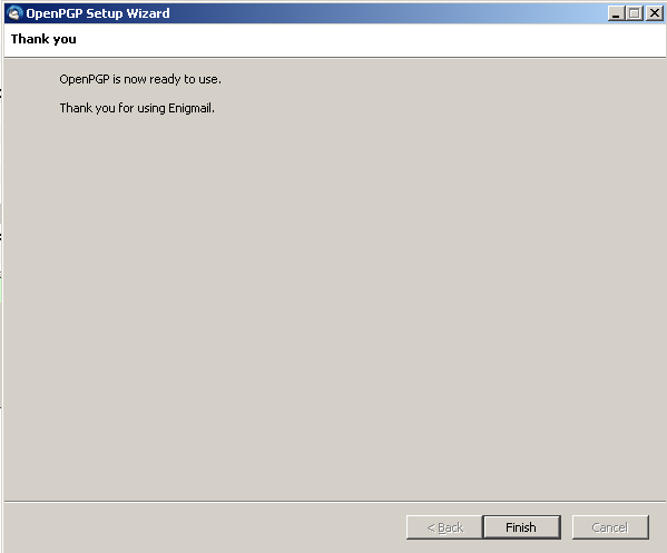 Thunderbird openpgp wizard change mail setting dialog